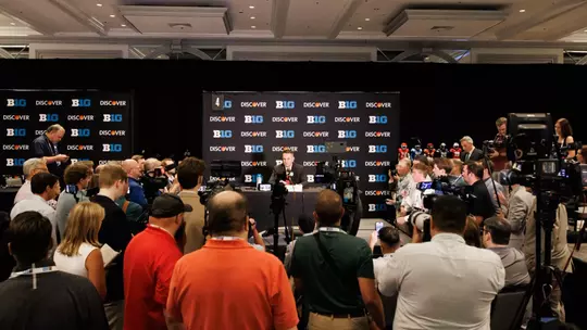 Curt Cignetti | Big Ten Media Days | Podium | Media