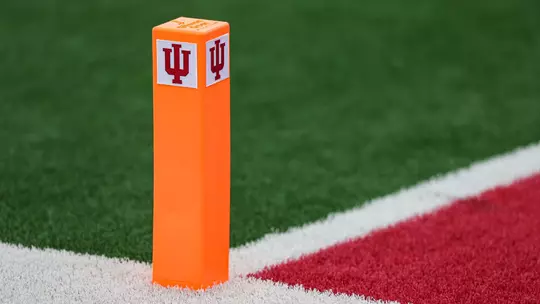 BLOOMINGTON, IN - August 15, 2026 - pylon during practice at Merchants Bank Field at Memorial Stadium in Bloomington, IN. Photo By Dani Meersman/Indiana Athletics