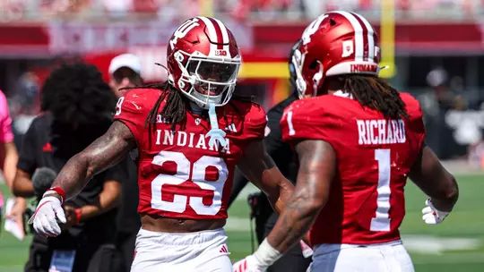 BLOOMINGTON, IN - September 05, 2026 - running back Lee Beebe Jr. #29 of the Indiana Hoosiers during the game between the North Texas Mean Green and the Indiana Hoosiers at Merchants Bank Field at Memorial Stadium in Bloomington, IN. Photo By Dani Meersman/Indiana Athletics