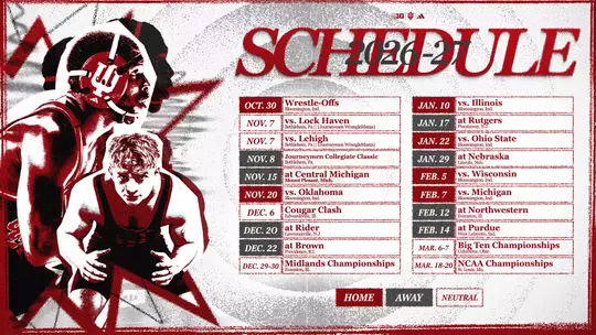 IUWR 2026-27 Schedule