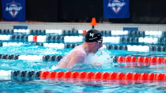 Image related to Falcons Close Second Day of MPSF Championships, Winterfield Breaks 200 IM Record