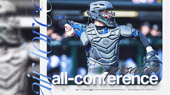 Image related to Air Force's Walker Zapp Named 2026 Preseason All-Mountain West Catcher