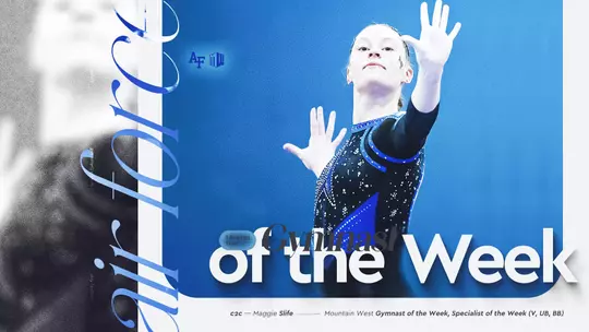 Image related to Slife Retains Grip on Mountain West Gymnast of the Week, Adds Vault/Bars/Beam Top Honors