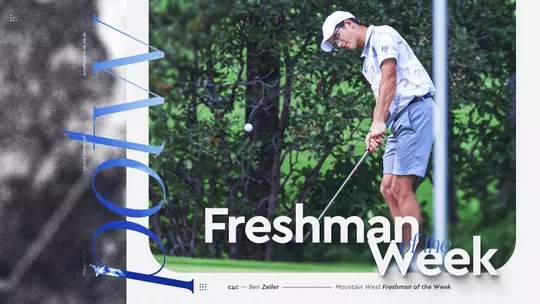 Image related to Zeiler named Mountain West Men’s Freshman Golfer of the Week