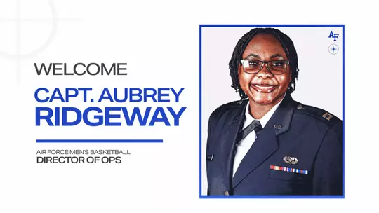 Image related to Capt. Aubrey Ridgeway Joins Air Force Men’s Basketball Staff