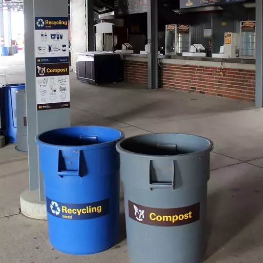 Michigan Stadium Zero Waste - Signage and Bins