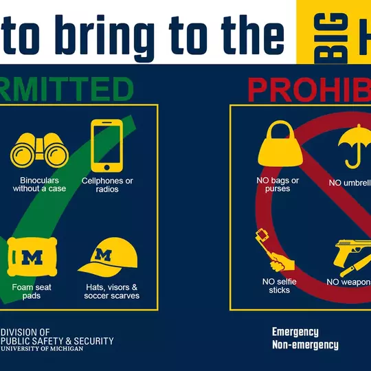 Michigan Stadium Prohibited Items