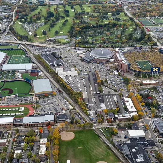 Univeristy of Michigan Athletic Campus Aerial
