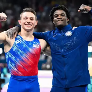 Paul Juda, left, and Fred Richard (USA Gymnastics)