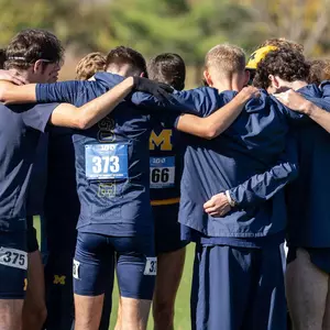 Men's Cross Country Team Huddle