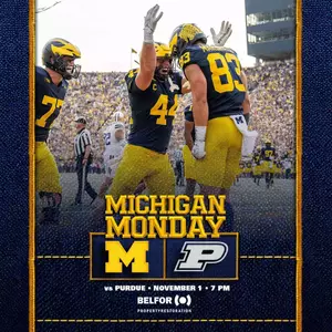 Michigan Monday vs. Purdue graphic