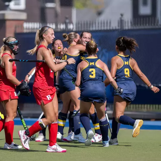 Field hockey goal celebration