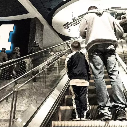 Men's Basketball Crisler Center Escalator