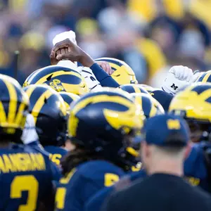 Football helmets pregame block m