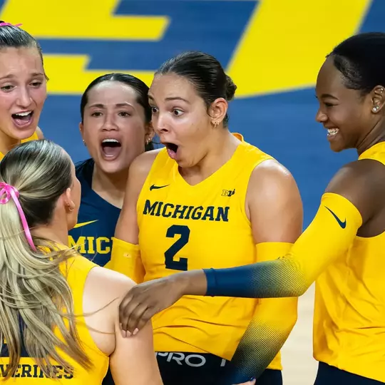 Michigan Volleyball Celebration