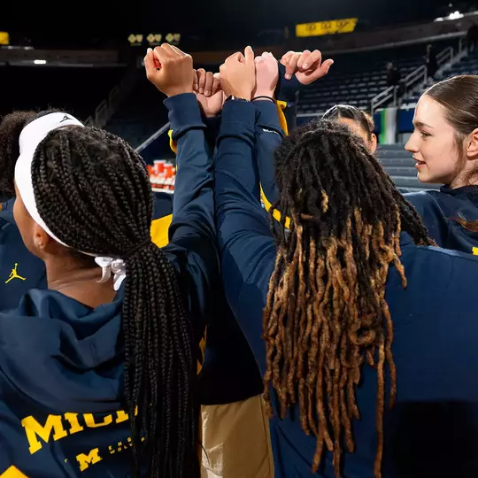 Women's Basketball Team Huddle