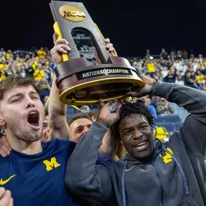 Men's Gymnastics NCAA Trophy Celebration