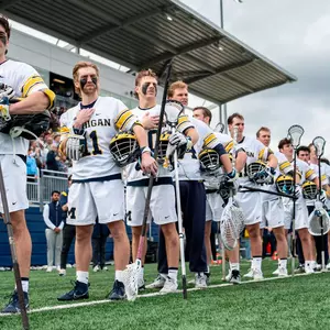 Men's lacrosse team pre match