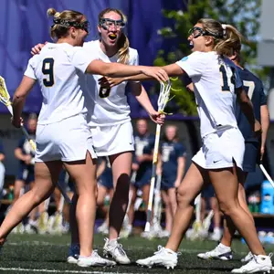 Women's Lacrosse Goal Celebration