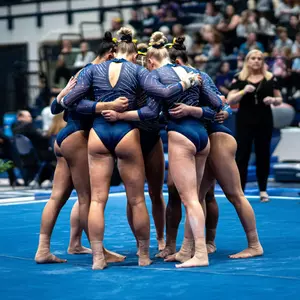 Women's Gymnastics Team Huddle