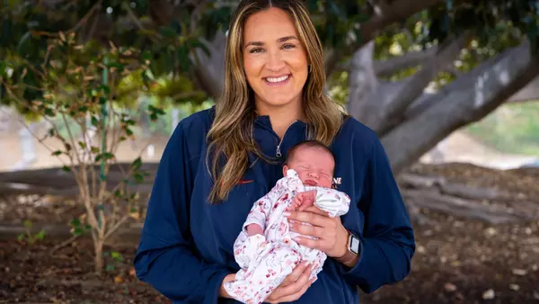 Katie Faulkner and baby