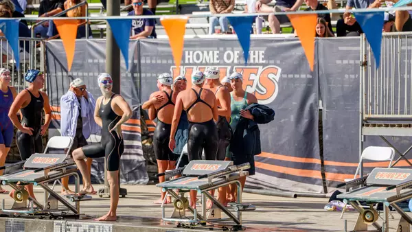 swim group celebration