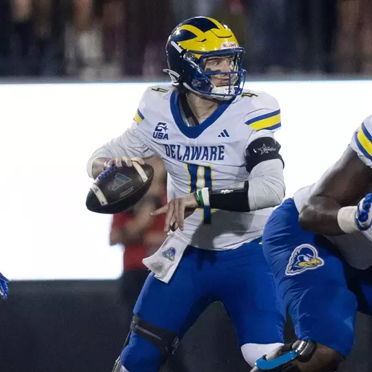 Minicucci Sets UD Records for Consecutive Completions and Consecutive Completions to Start Game as Football Defeats WKU, 35-21
