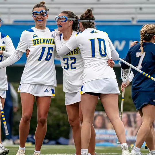 Six Blue Hens Have Multi-Point Efforts in Women's Lacrosse' Loss to No. 11 Navy