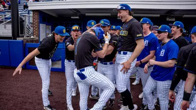 Baseball celebration photo
