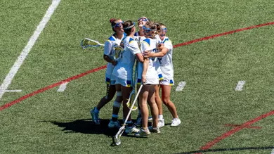 Women's Lacrosse Goal Celebration vs. Coastal Carolina