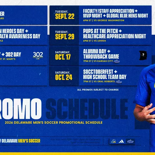 Men's Soccer Announces 2026 Promotional Calendar