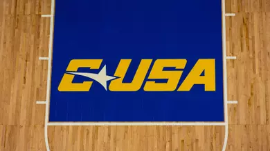 CUSA logo on Arena Floor