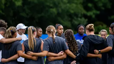 Women's Soccer Huddle