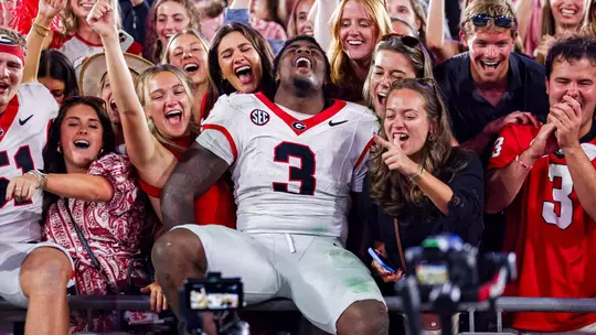 Georgia inside linebacker CJ Allen (3) after Georgia's game against Florida at EverBank Stadium in Jacksonville, Fl., on Saturday, Nov. 1, 2025. (Conor Dillon/UGAAA)