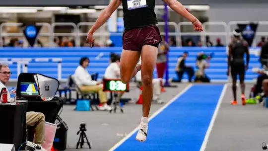 Georgia jumper Jayden Keys during the 2025 NCAA DI Indoor Track & Field Championships at the Virginia Beach Sports Center in Virginia Beach, Va., on Friday, March 14, 2025. (Tony Walsh/UGAAA)