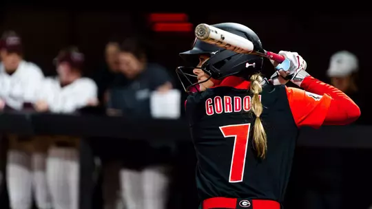 Senior UTL/C Sarah Gordon during a game against Belmont on Saturday, February 7, 2026.