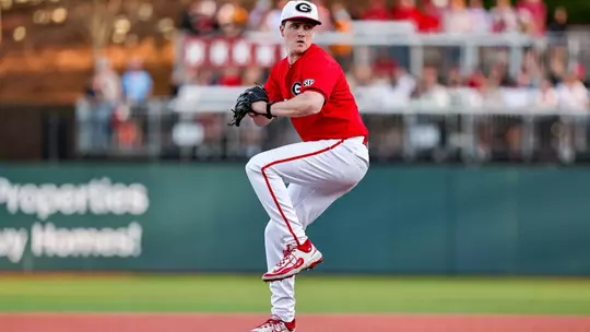 Georgia pitcher Paul Farley (35) during Georgia's game against Tennessee at Foley Field in Athens, Ga., on Saturday, March 14, 2026. (Conor Dillon/UGAAA)
