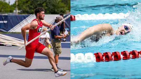 University of Georgia student-athletes Alon Rogow (track & field) and Shea Furse (swimming & diving) were nominated for the 2026 SEC H. Boyd McWhorter Award.