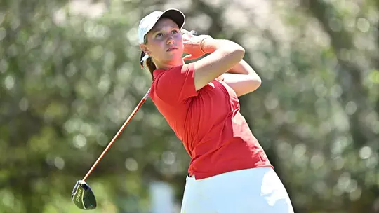 Trinity Beth competes in the 2026 SEC Championships (photo by Rob Davis).