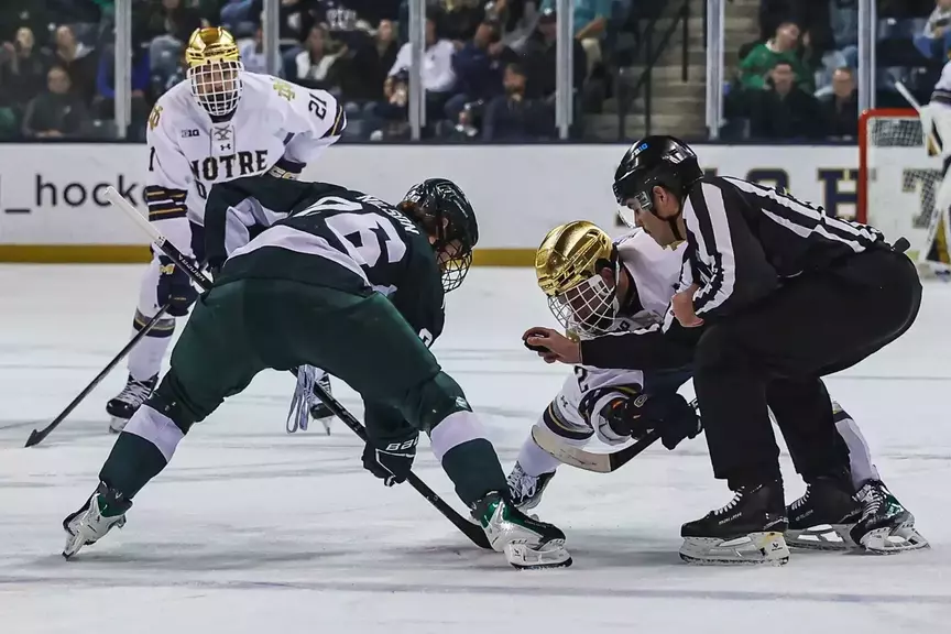 Eric Nilson Face Off, action, hockey, 2025-26