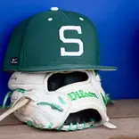 S baseball hat and glove