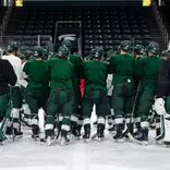 Michigan State hockey, practice, 2025, action