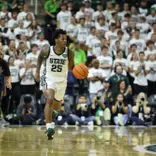 Jasiah Jervis during an exhibition game against UConn in 2026
