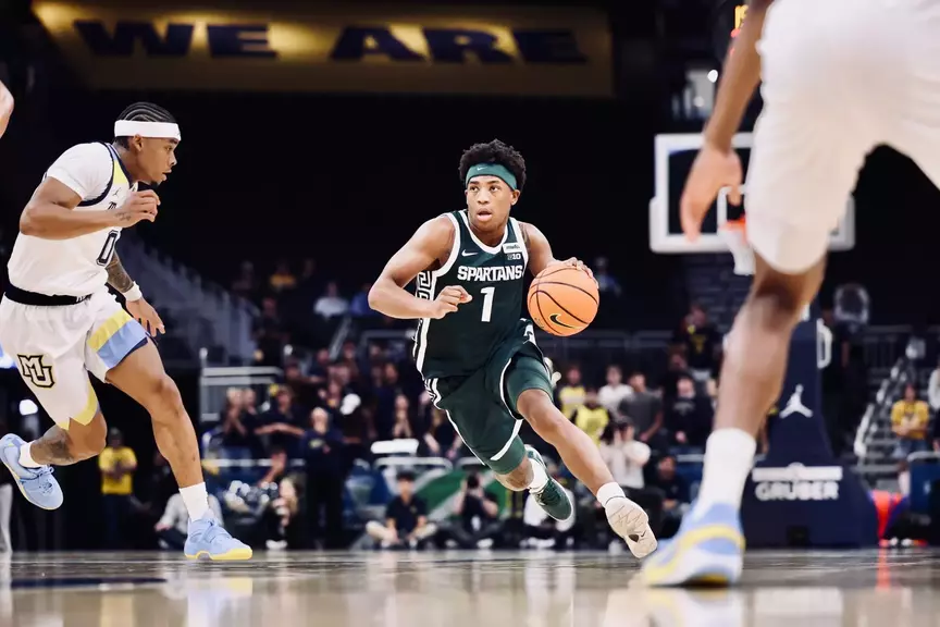 Jeremy Fears Jr. during exhibition game at Marquette