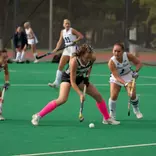 Caro Schaefer handles the ball against Penn State