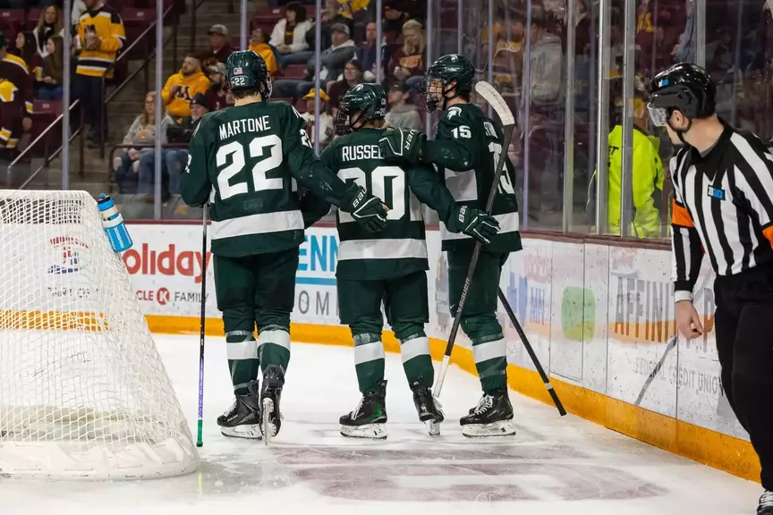 Hockey, action, 2025-26, Russell, Martone, Stramel