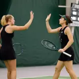 Matilde Morais and Ellie Blackford action shot