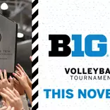 Big Ten volleyball tournament announcement graphic