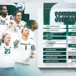 Schedule graphic for 2026 volleyball Big Ten matches