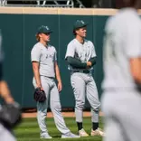Andrew Siler and Tommy Szczepanski at MSU baseball practice